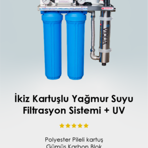 İkiz Kartuşlu Yağmur Suyu Filtrasyon Sistemi