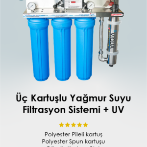 Üç Kartuşlu Yağmur Suyu Filtrasyon Sistemi