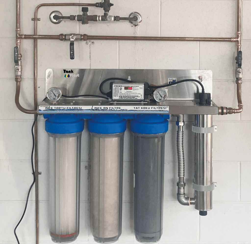 Üç Kartuşlu Şeffaf Yağmur Suyu Filtrasyon Sistemi - Görsel 3